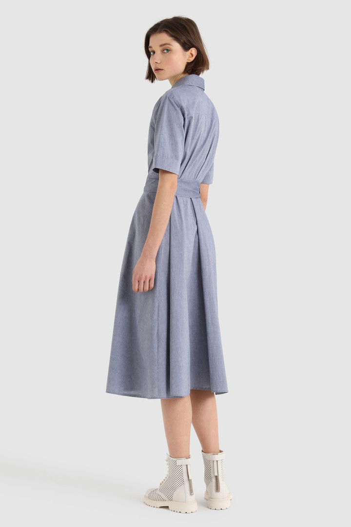 Long Dress in Light Chambray Cotton Blue photo 3 | Woolrich