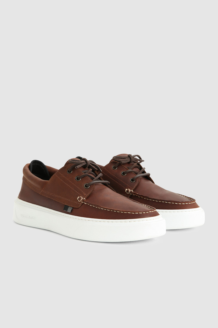 Chaussures de bateau en cuir hydrofuge