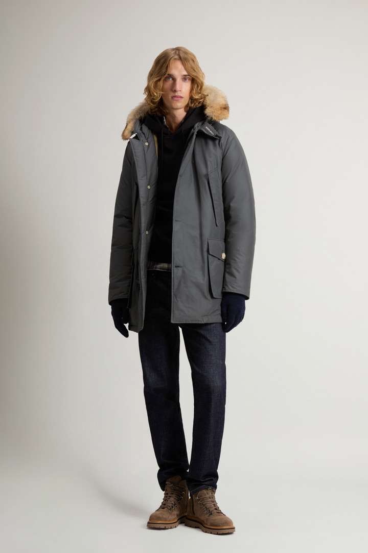Arctic Parka in Ramar Cloth with Detachable Fur Trim Gray photo 2 | Woolrich