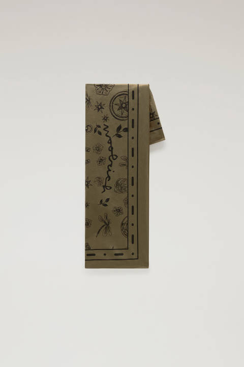 Bandana Roadtrip en pur coton avec imprimé Vert | Woolrich