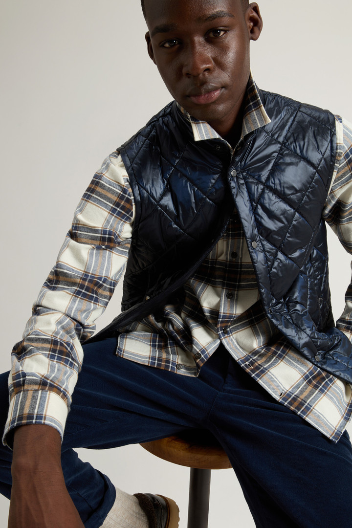 Yarn-Dyed Quilted Nylon Vest Blue photo 4 | Woolrich
