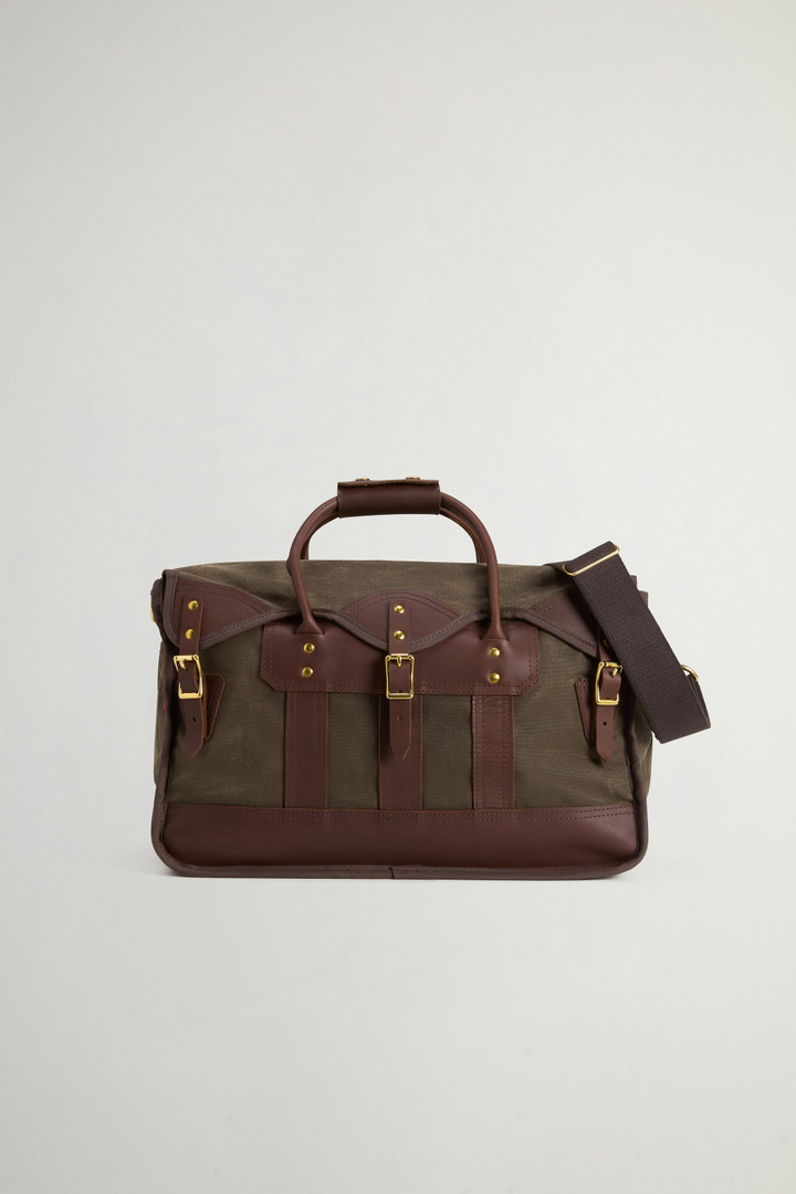 Overland Duffel Bag with Leather Inserts Green photo 1 | Woolrich