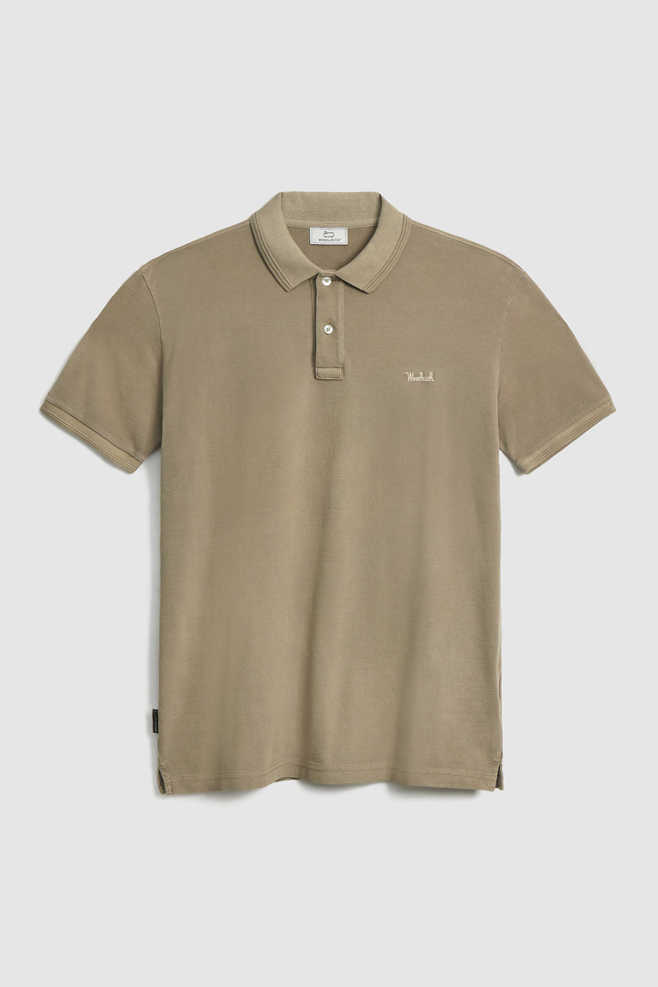 Polo Mackinack en piqué de coton teint en pièce beige photo 4 | Woolrich