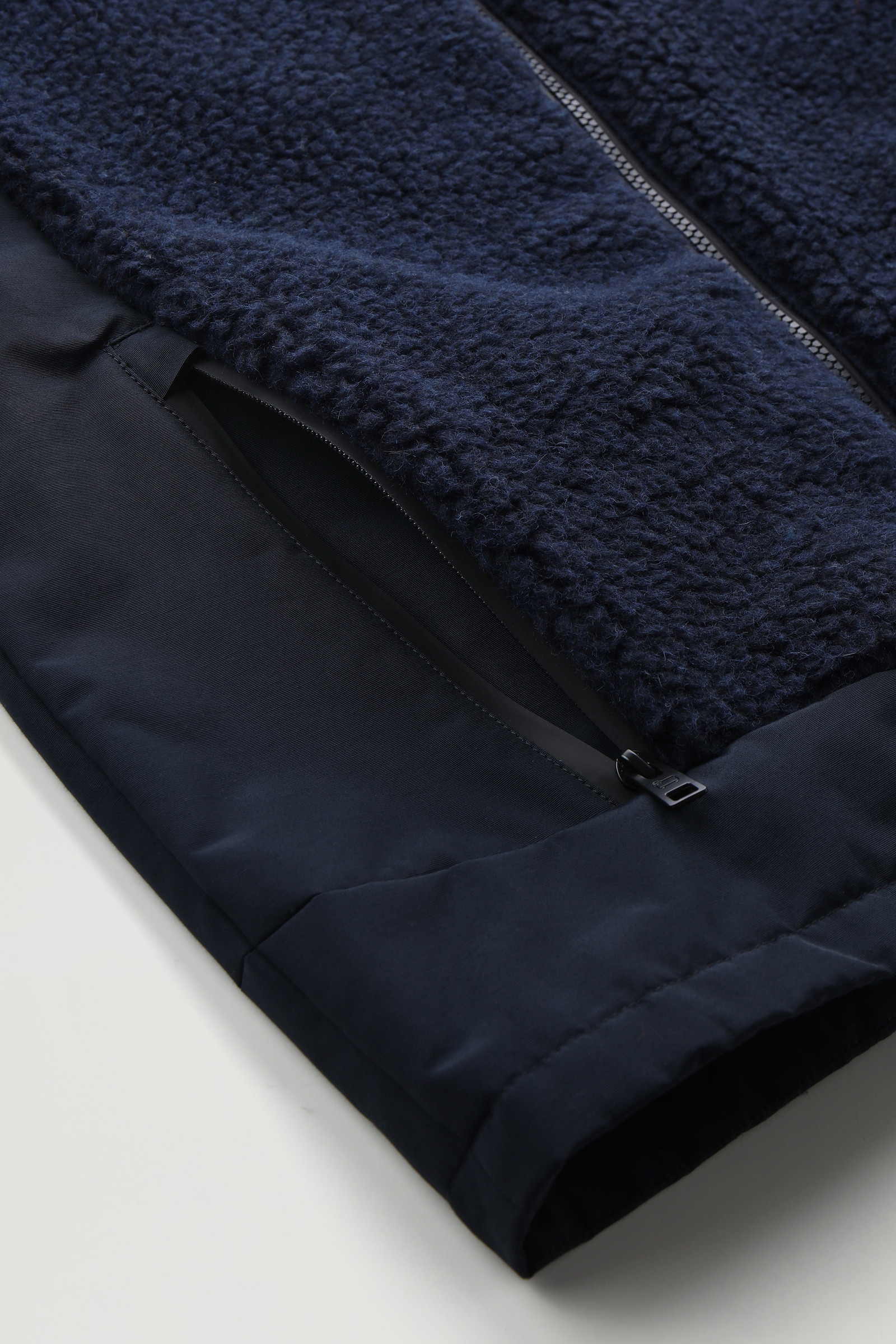 Recycled Wool Sherpa Hybrid Jacket Blue photo 9 | Woolrich