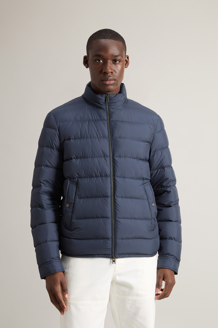 Lightweight Down Jacket in Microfiber Blue photo 1 | Woolrich