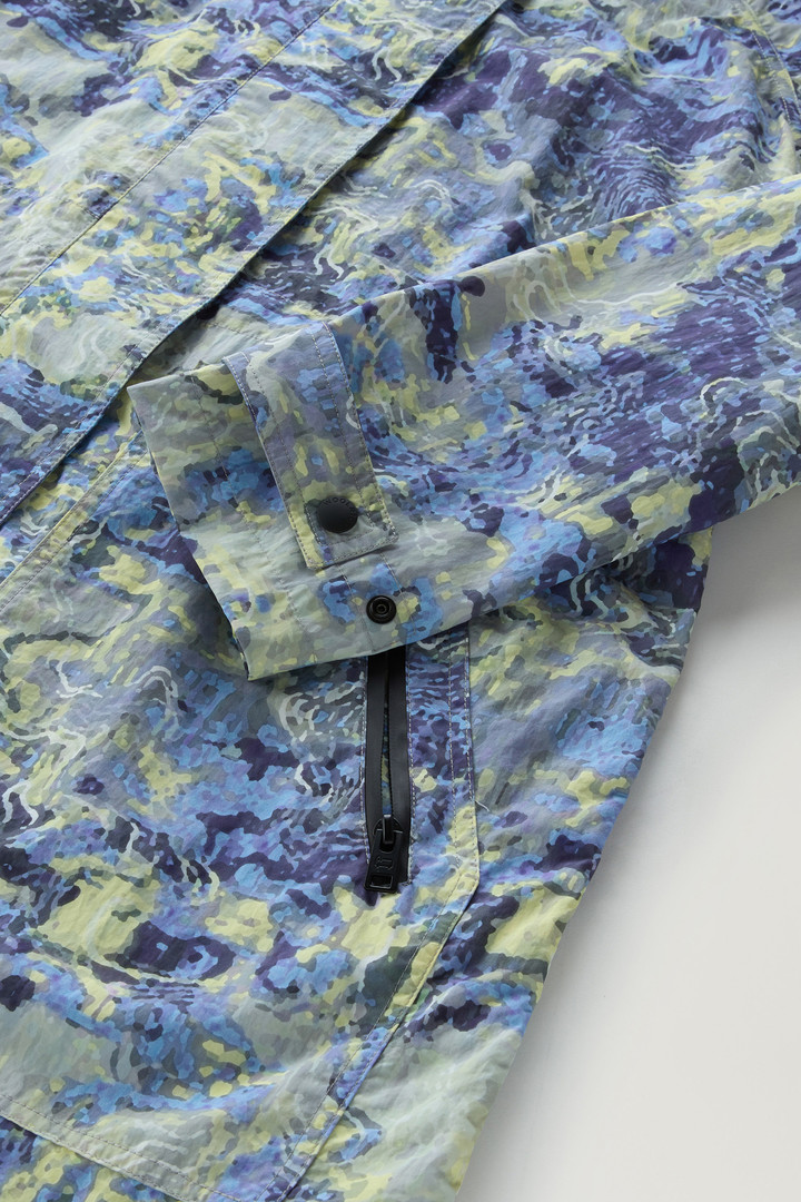 Hooded Parka in Printed Cordura Fabric Blue photo 8 | Woolrich