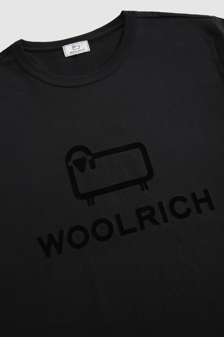 Macro Logo T-Shirt Black photo 5 | Woolrich