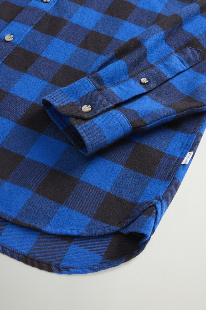 Traditional Flannel Check Shirt Blue photo 7 | Woolrich