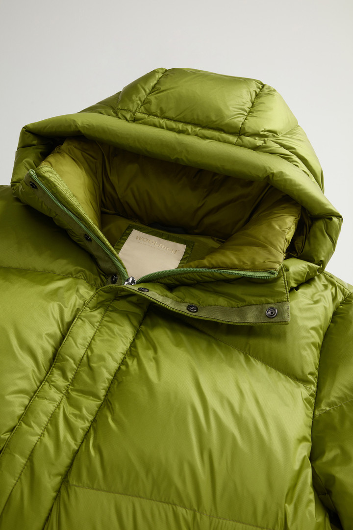 Daunenjacke aus recyceltem Pertex Quantum Nylon mit Kapuze Grün photo 6 | Woolrich