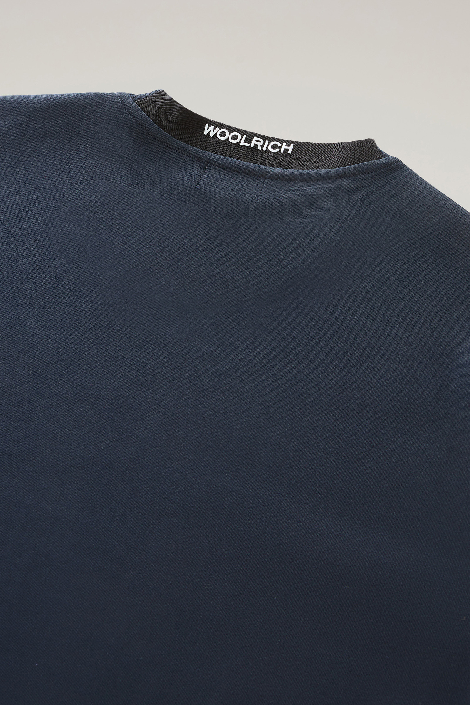 Men's Stretch Cotton Blend Crewneck Sweatshirt Blue | Woolrich USA