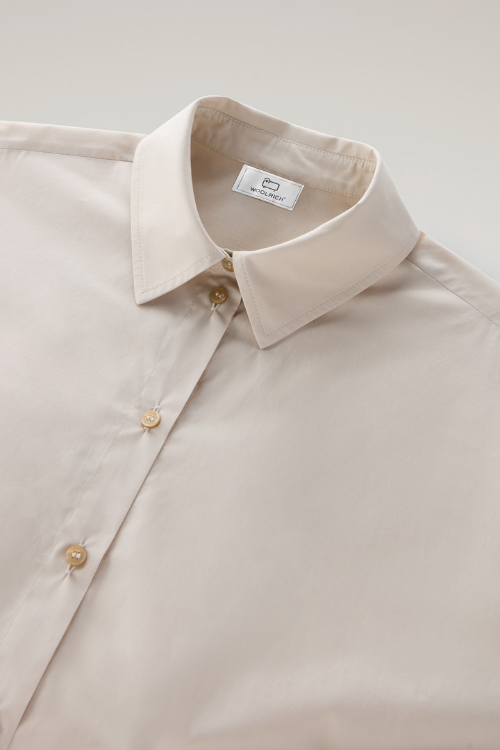 Poplin Shirt in Pure Cotton Beige photo 6 | Woolrich