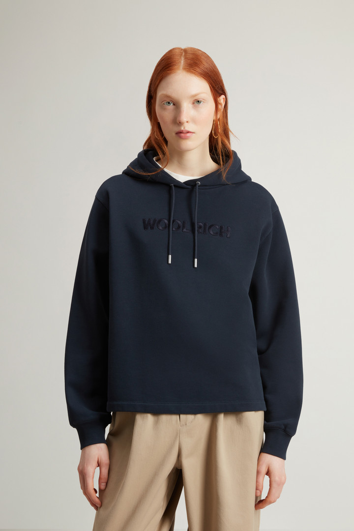 Pure Cotton Hoodie Blue photo 1 | Woolrich