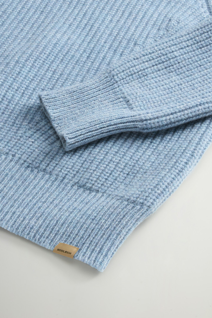 Canberra Turtleneck Sweater in Pure Virgin Wool Blue photo 7 | Woolrich