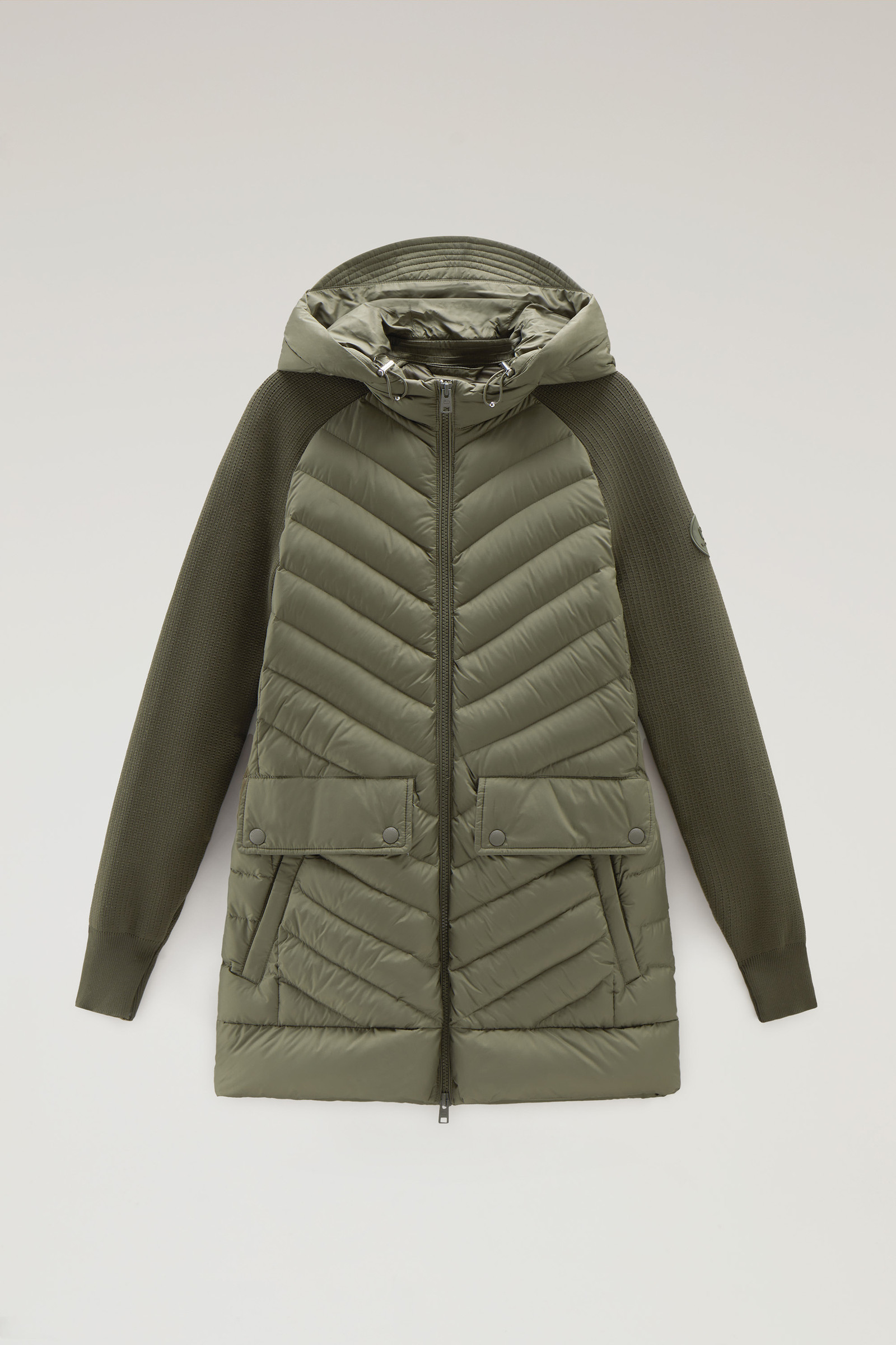 Quilted Hybrid Jacket with Detachable Hood Green photo 5 | Woolrich