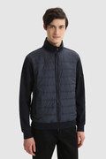 Full-Zip Track Jacket in Quilted Hybrid Fabric