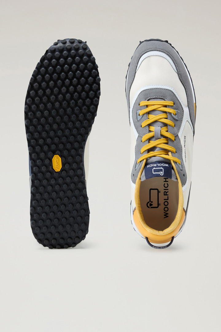 Sneakers Retro in pelle con dettagli in nylon Grigio photo 4 | Woolrich