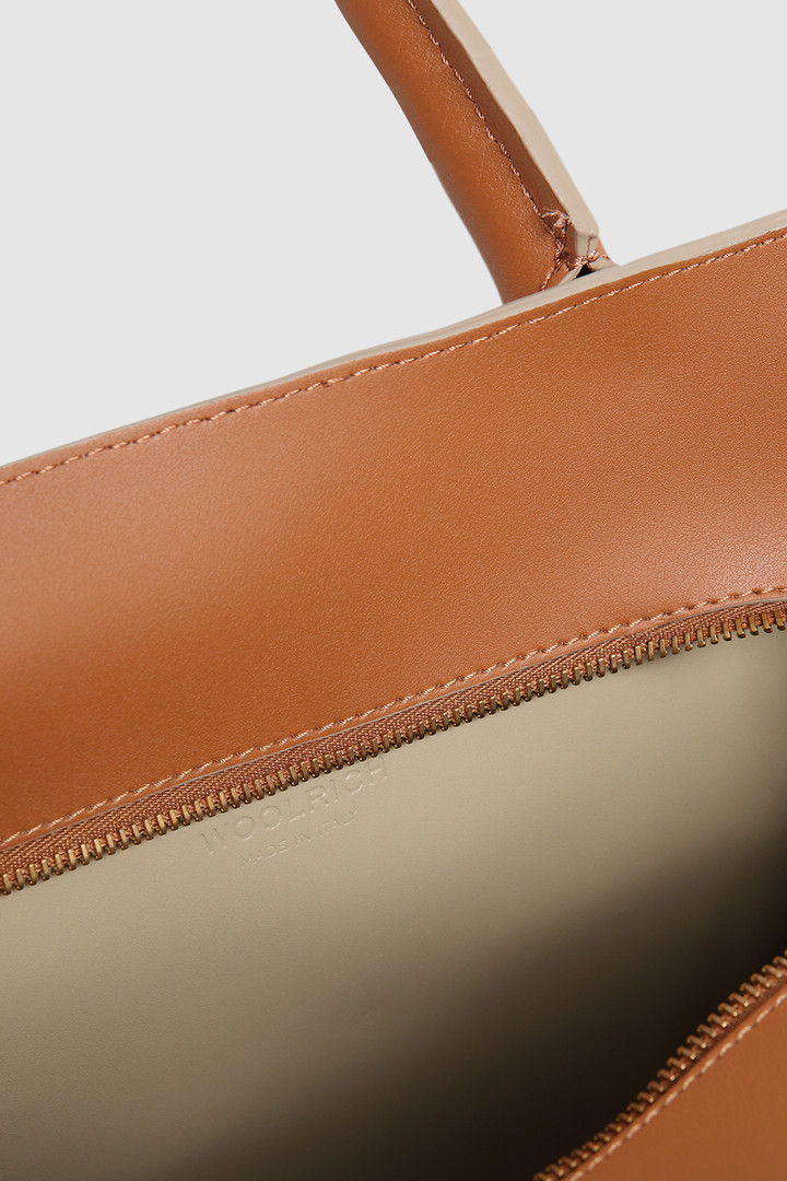 Tote bag de piel marrón photo 5 | Woolrich