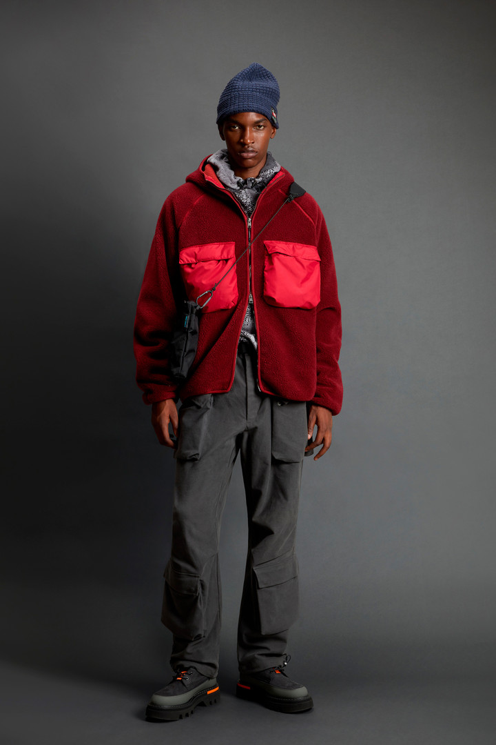 Hybrid Full-Zipper Hoodie Red photo 2 | Woolrich