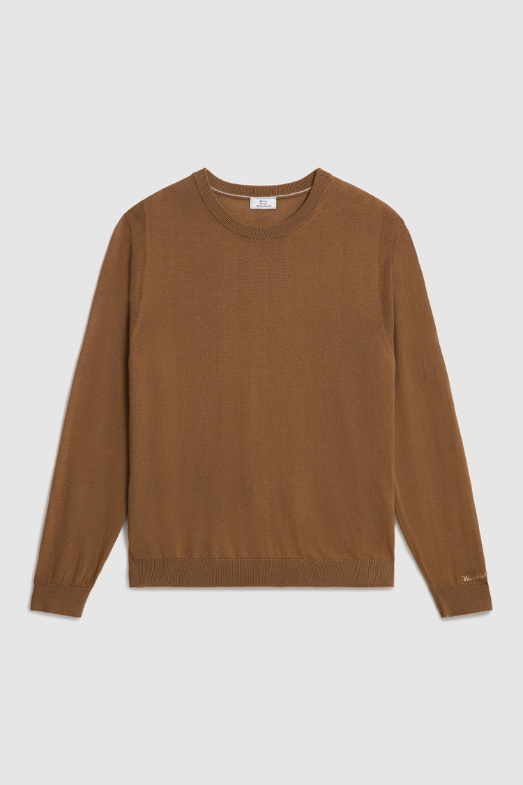Crewneck Sweater in extra fine merino wool