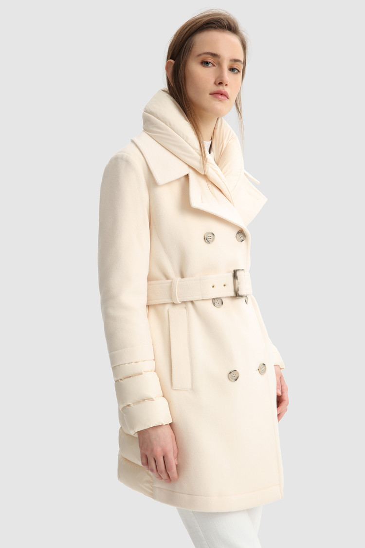 Trench Kuna in misto lana italiana con cintura