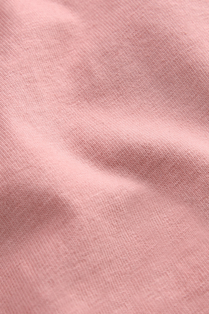 Long-Sleeve T-Shirt in Garment-Dyed Cotton Pink photo 7 | Woolrich