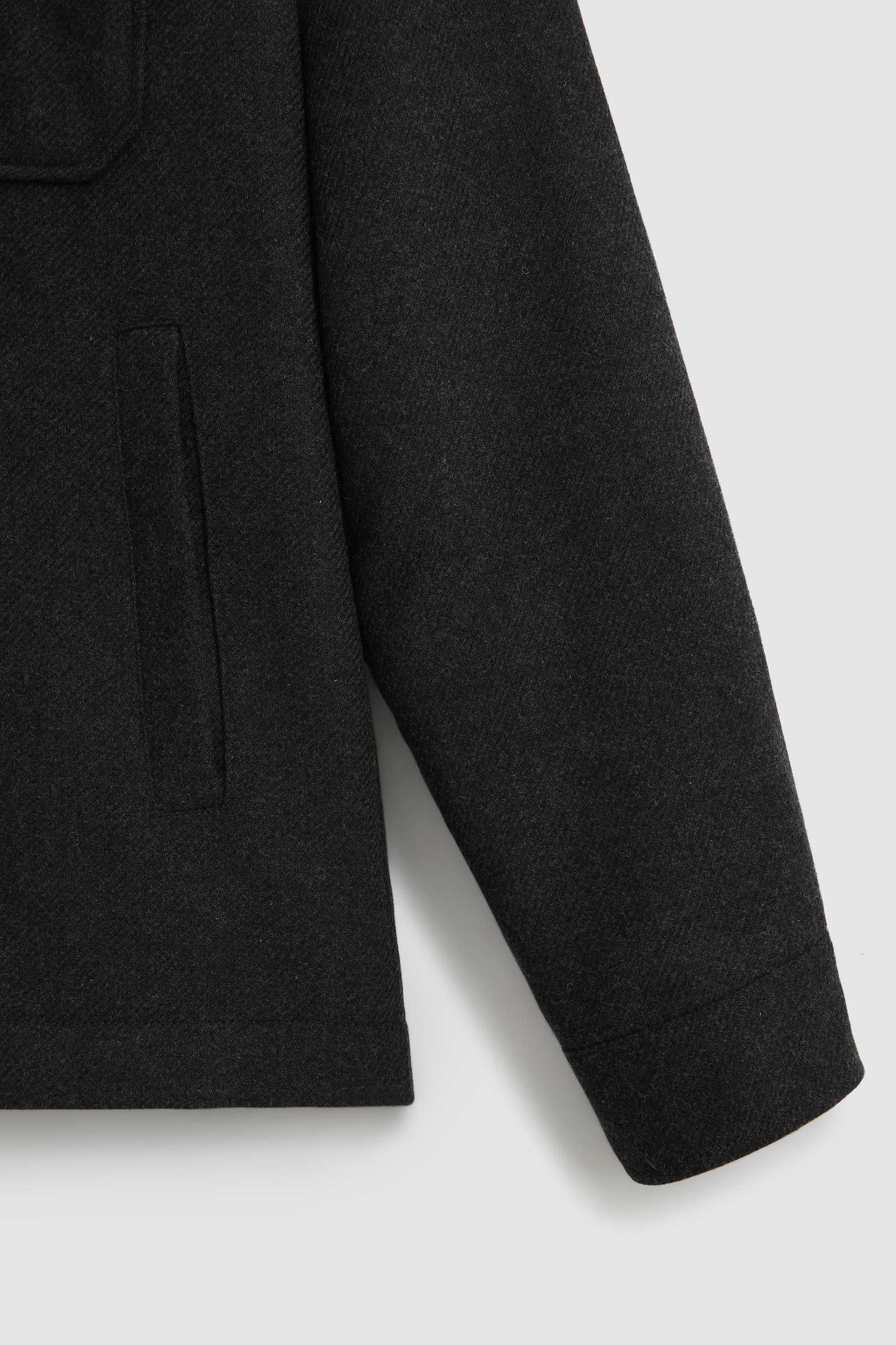 Alaskan Shirt in Recycled Italian Wool Black photo 8 | Woolrich
