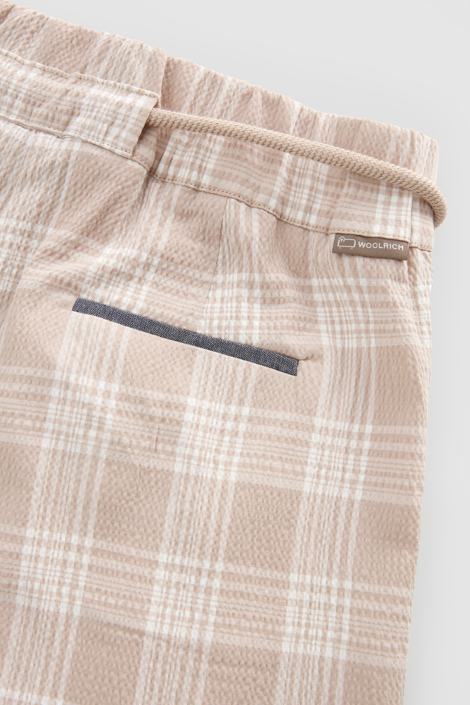 Pantalones cortos de algodón Seersucker beige photo 8 | Woolrich