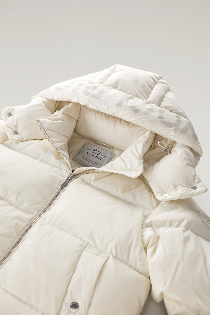 Short Alsea Down Jacket in Stretch Nylon with Detachable Hood White photo 6 | Woolrich