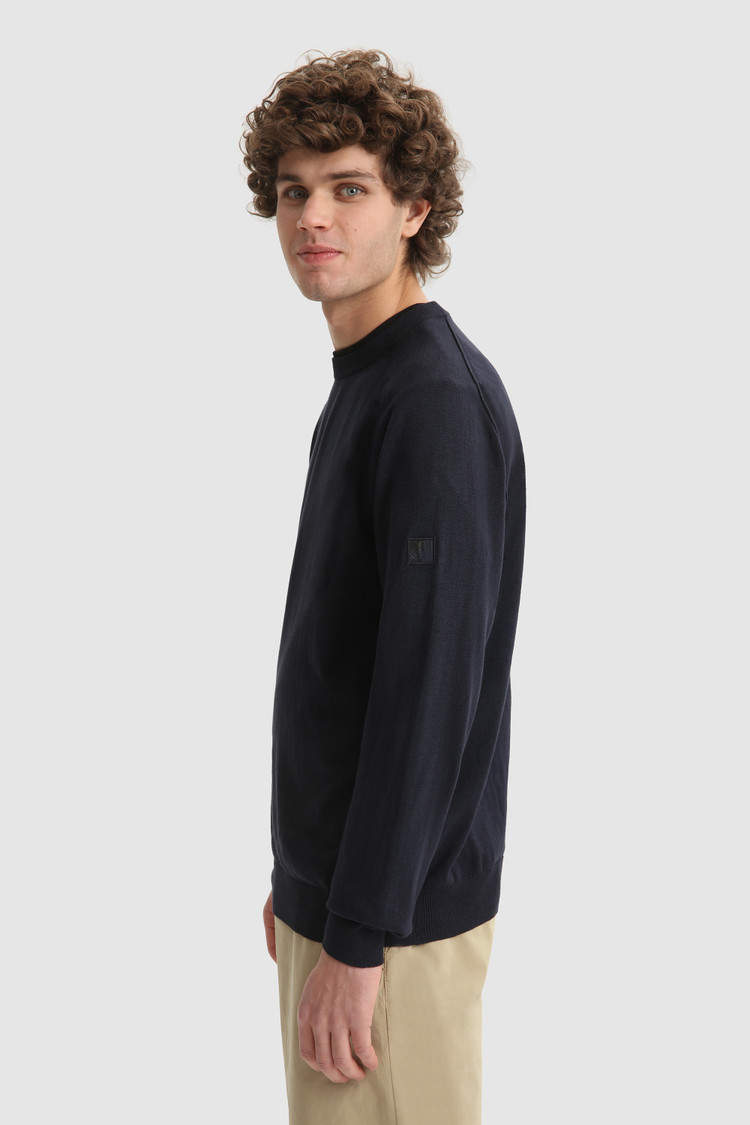 Cotton linen crew neck
