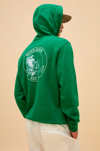 【送料&関税込】Woolrich Hooded Sweatshirt WOOLRICH MIXMEDIA FULL ZIP HOODIE | Navy Men's Hooded