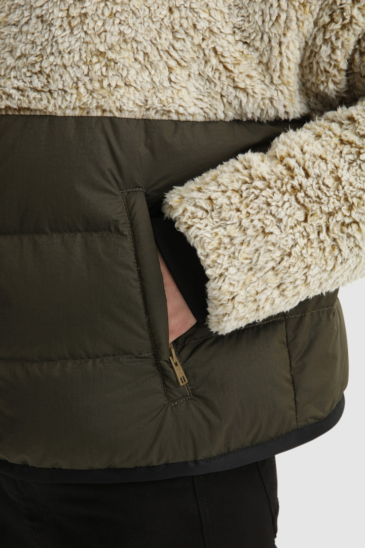 Hoody van fleece en nylon