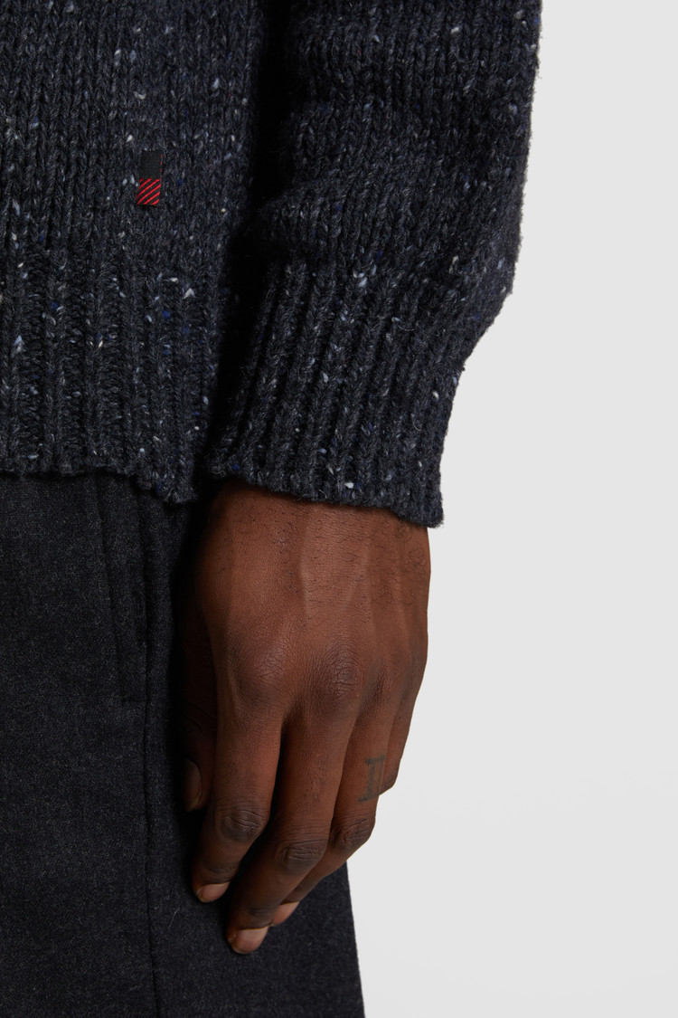 Maglione girocollo jacquard misto lana