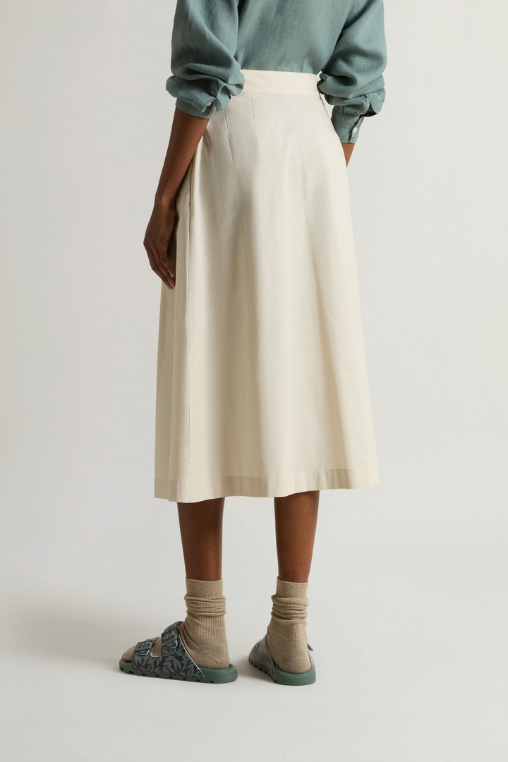 Pure Cotton Poplin Skirt Beige photo 3 | Woolrich