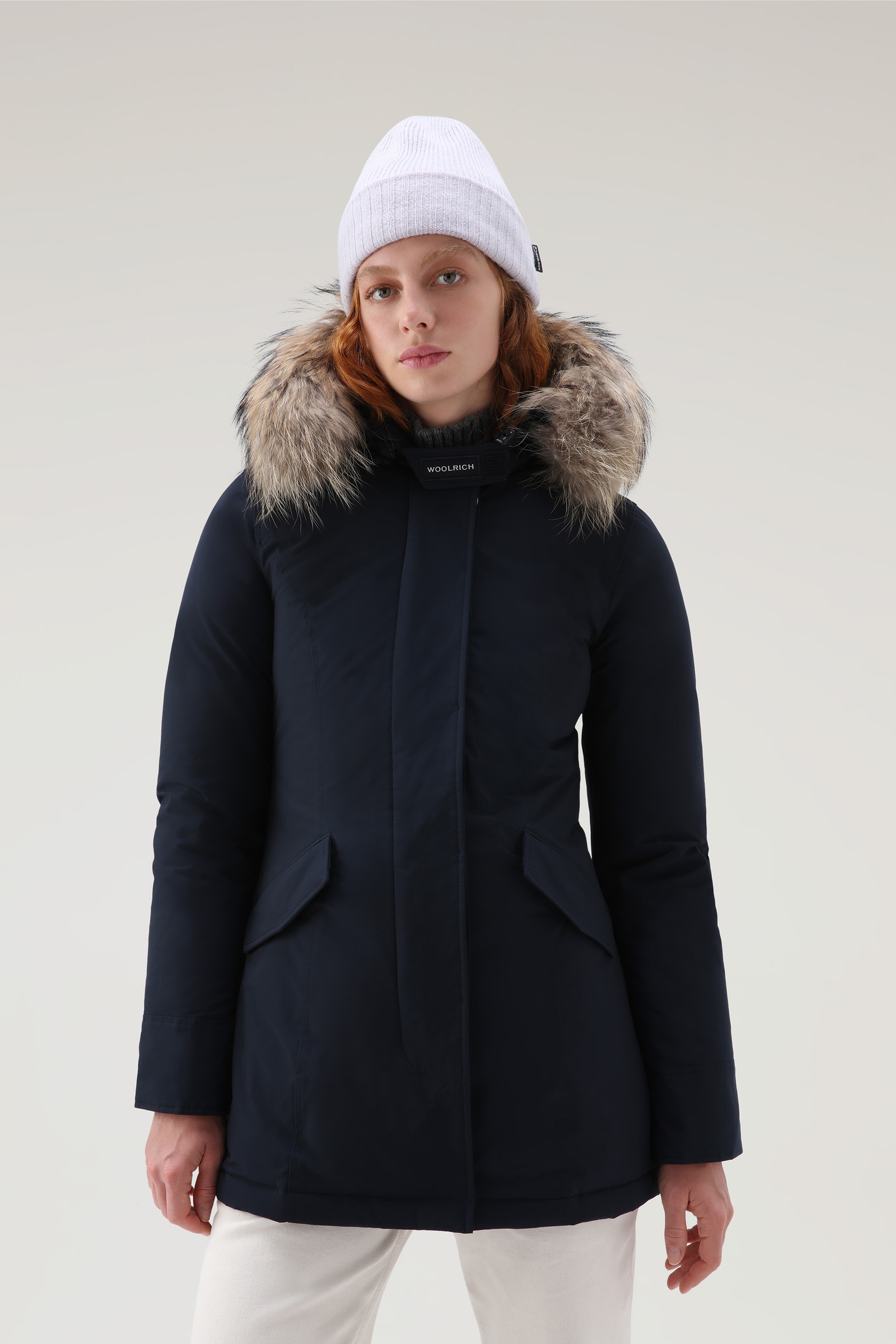 Contractie richting Lil Women's Arctic Parka in Urban Touch with Detachable Fur Blue | Woolrich NO