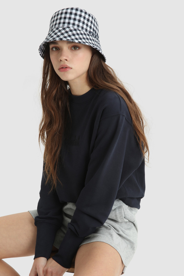 Sudadera de cuello redondo con logotipo frontal bordado azul photo 2 | Woolrich