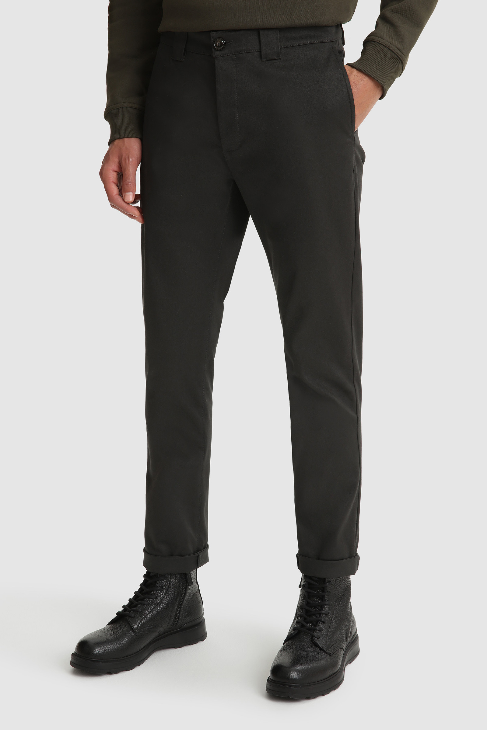 Pantalon chino American en coton grey | Woolrich