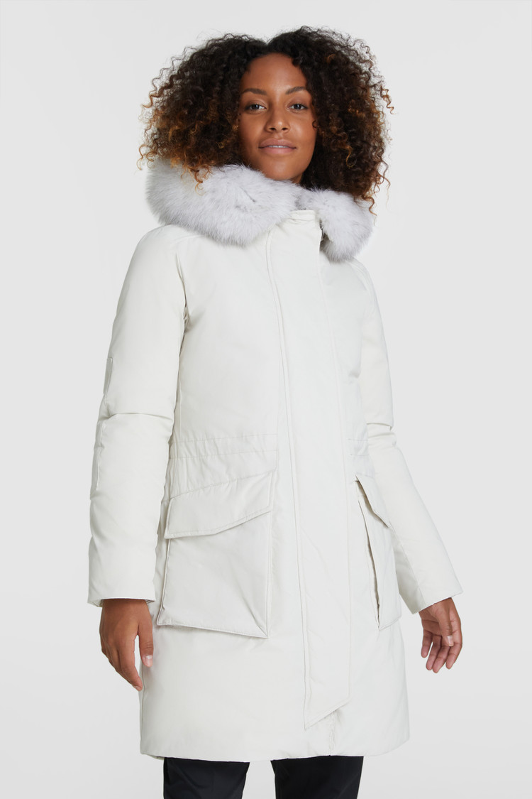 Parka Military con piel de zorro