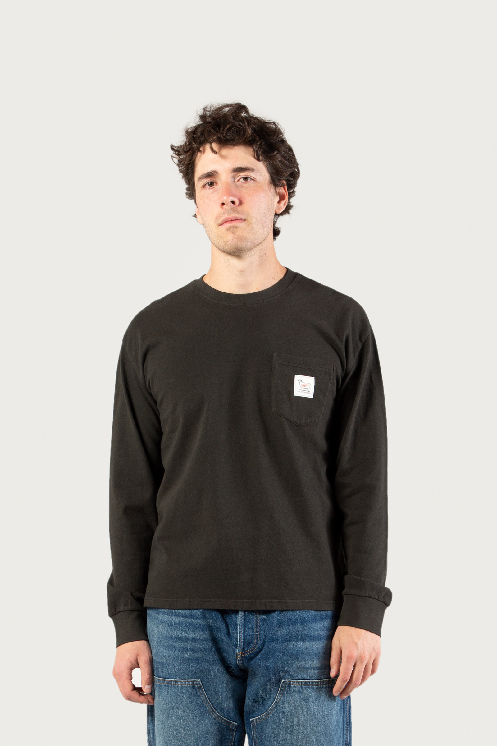 T-shirt a maniche lunghe in puro cotone - One Of These Days / Woolrich nero | Woolrich