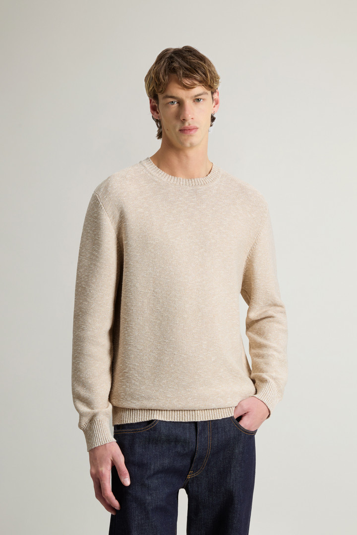 Woolrich Man Crewneck Cotton-Blend Sweater Beige Size XXL