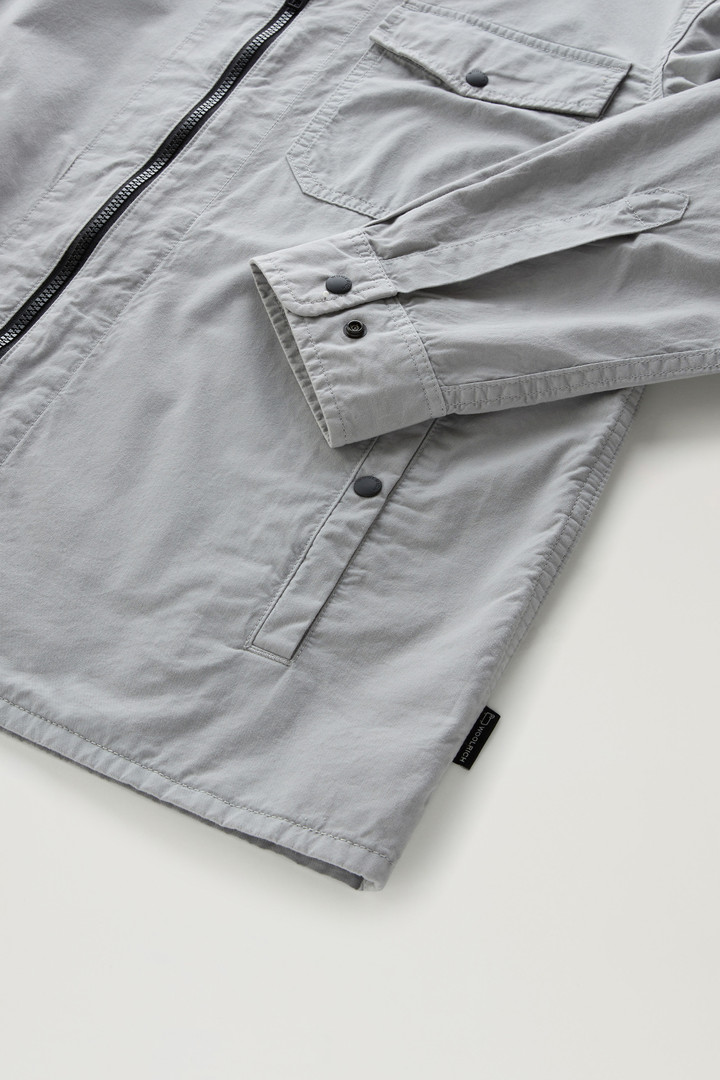 Garment-Dyed Overshirt in Pure Cotton Gray photo 10 | Woolrich
