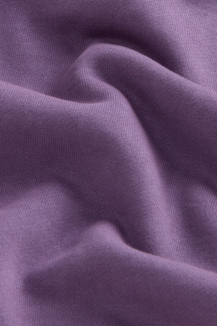 Teen Girls’ Garment-Dyed Crewneck Sweatshirt in Pure Cotton Purple photo 3 | Woolrich