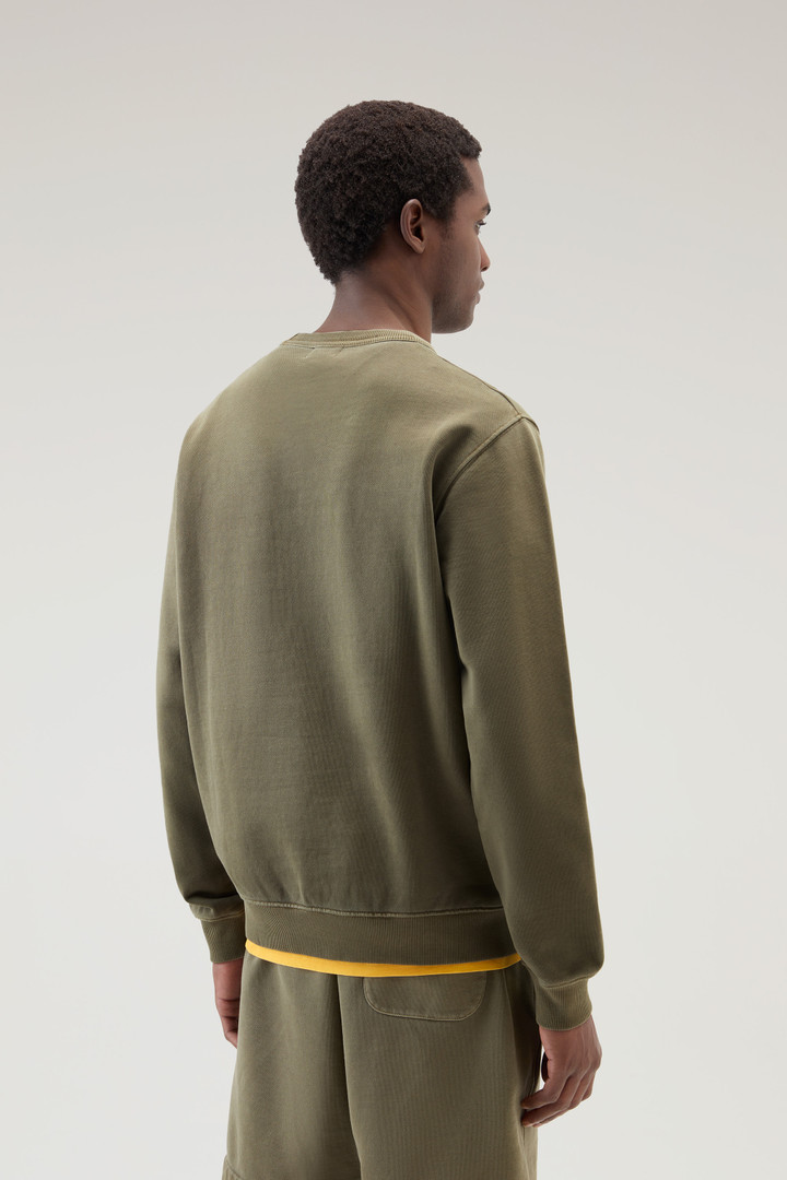 Sweatshirt mit Rundhalsausschnitt 1830 aus reiner Baumwolle Grün photo 3 | Woolrich