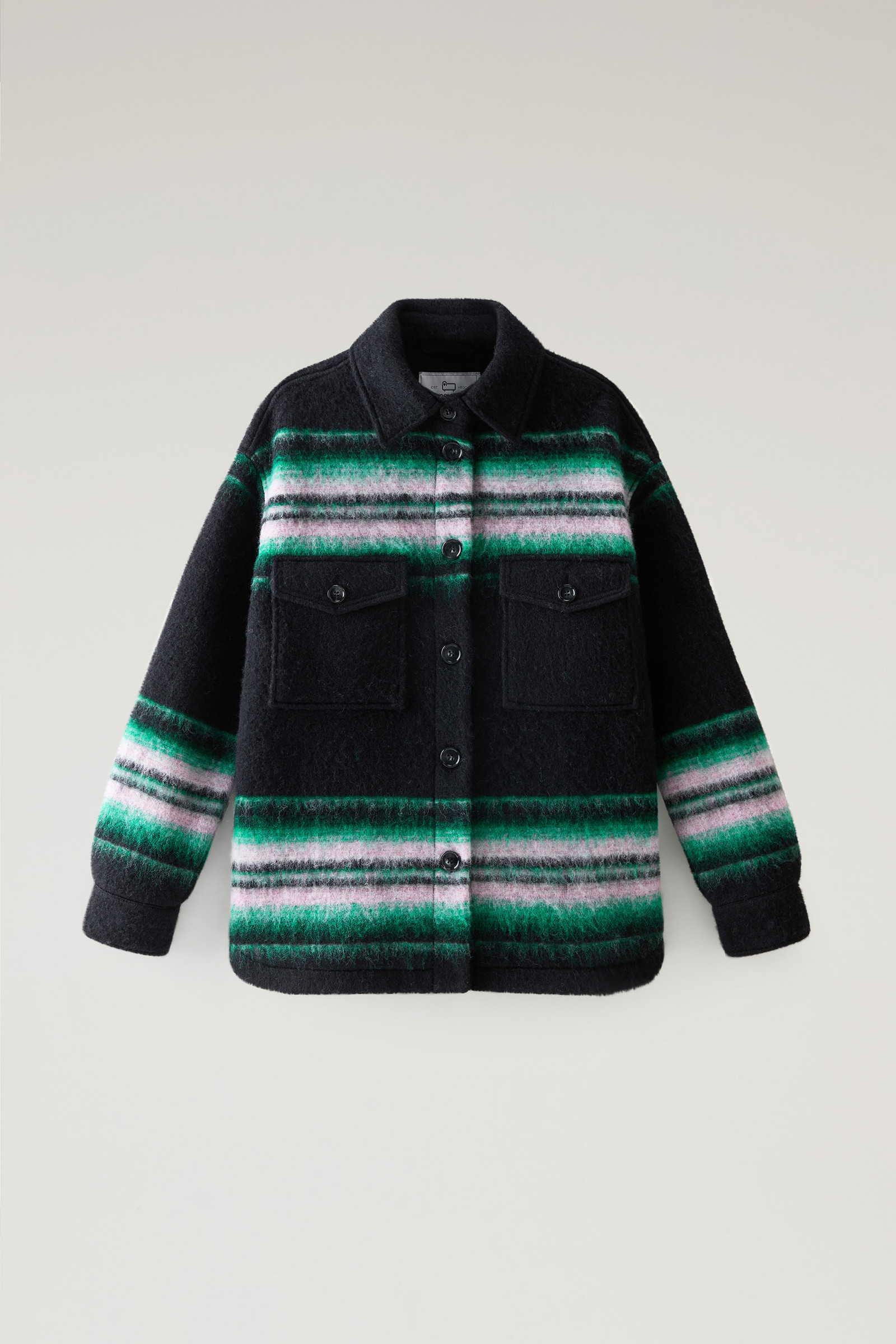 Gentry Overshirt in Wool Blend Black photo 5 | Woolrich