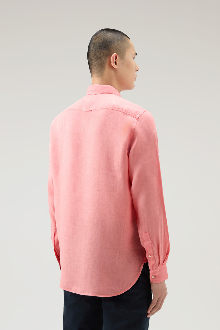 Stückgefärbtes Shirt aus reinem Leinen Rosa photo 3 | Woolrich
