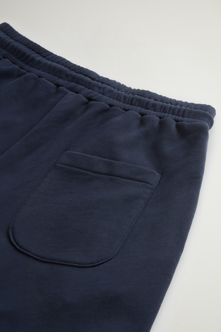 Pure Cotton Fleece Pants Blue photo 7 | Woolrich