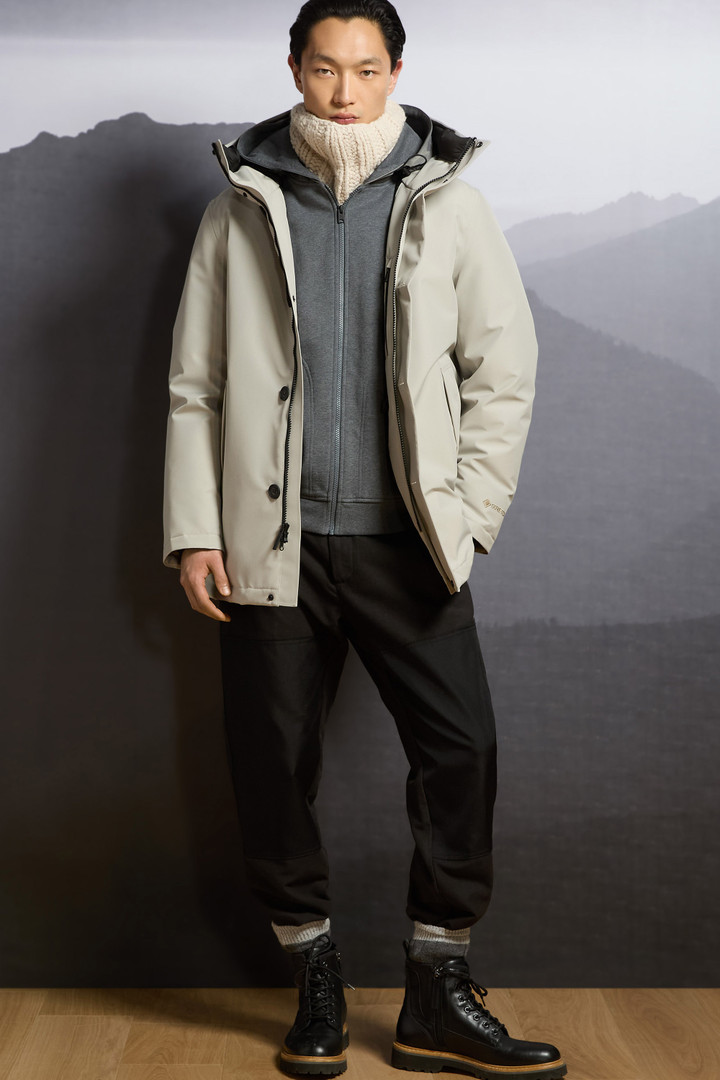 Kapuzenjacke im Hybrid-Design aus reiner Baumwolle und Nylon Grau photo 7 | Woolrich
