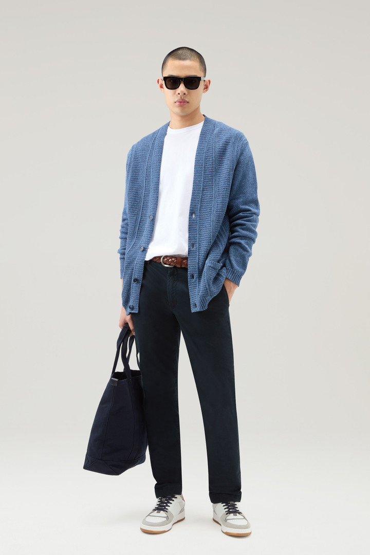 Pantalon Chino teint en pièce en coton élastique Bleu photo 2 | Woolrich