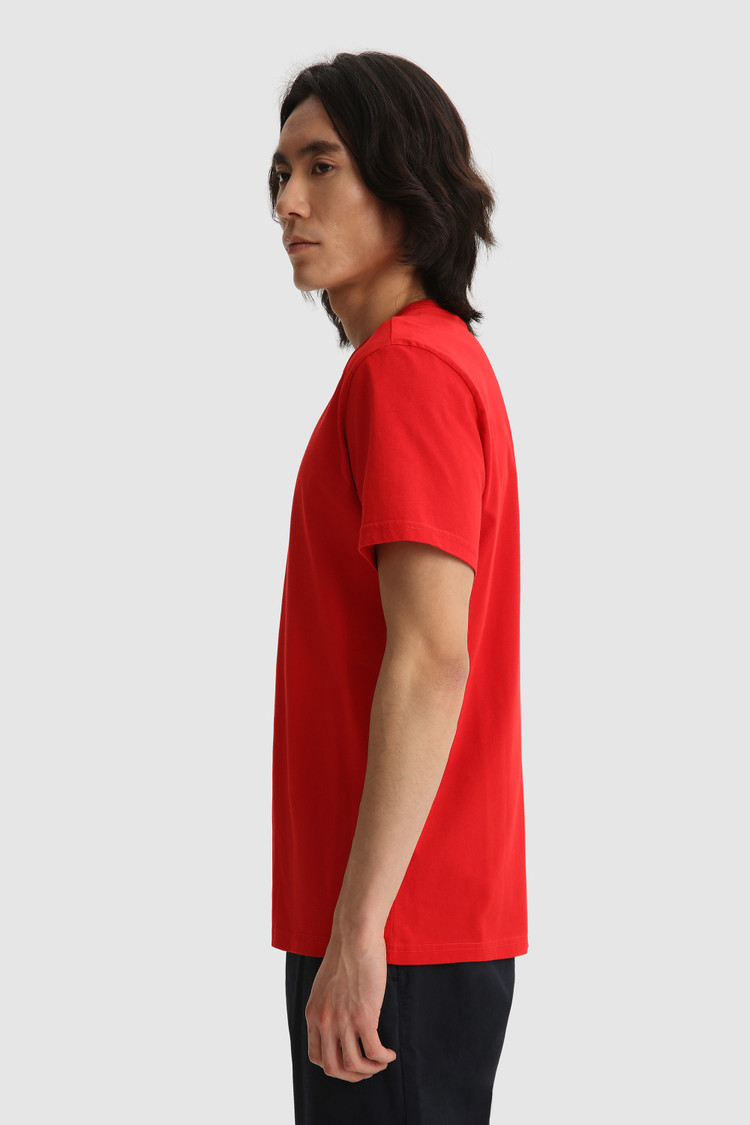 Makro-Logo-Baumwoll-T-Shirt