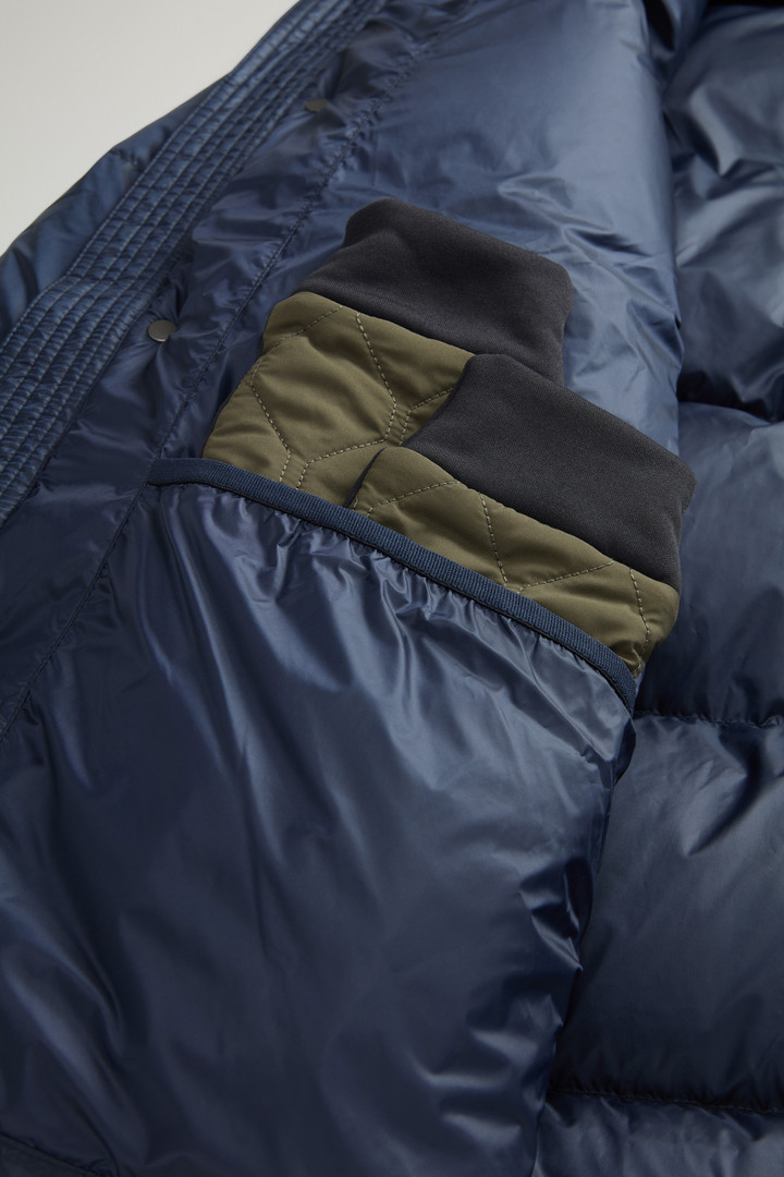 Daunenjacke aus recyceltem Pertex Quantum Nylon mit Kapuze Blau photo 8 | Woolrich