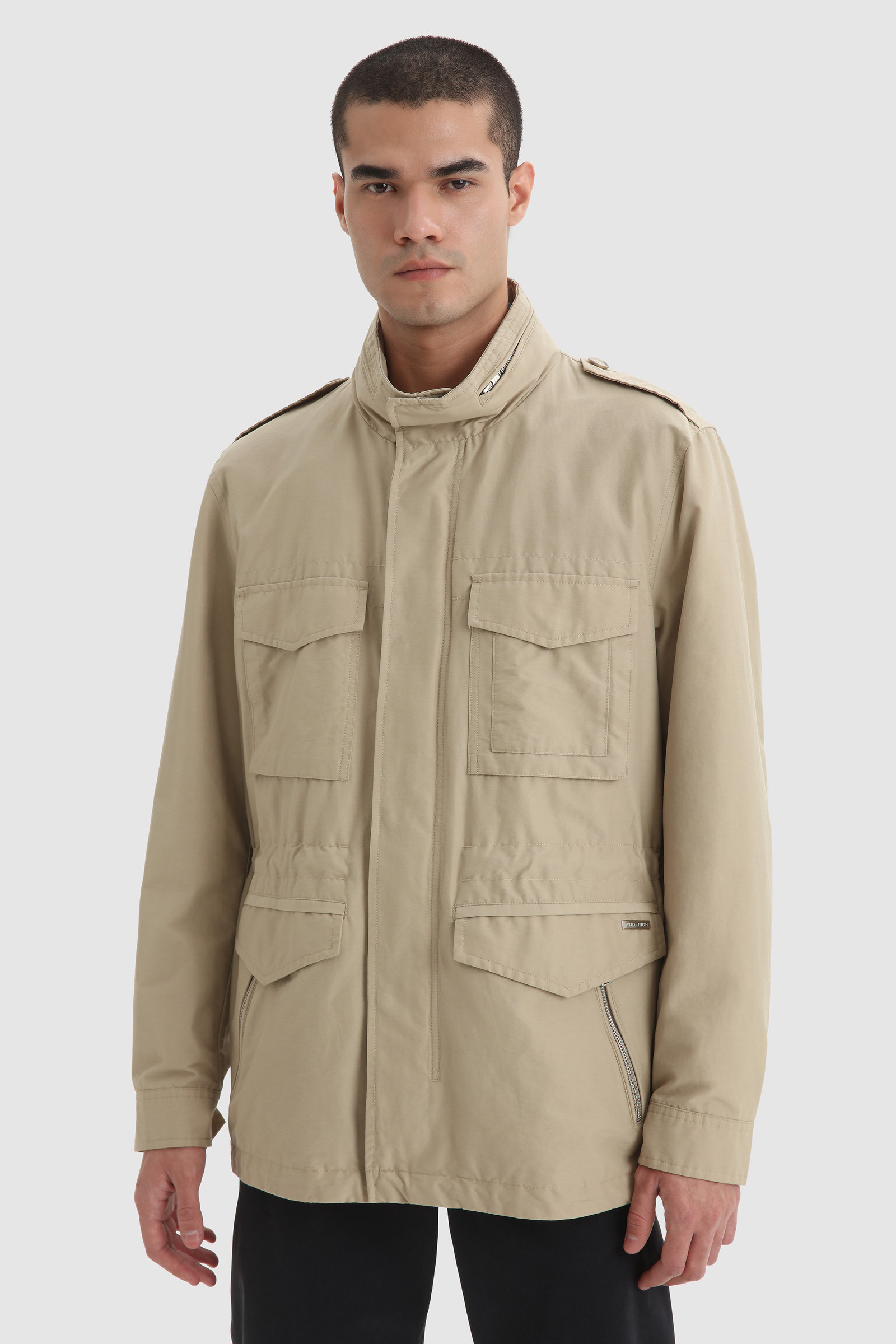Chaqueta Cruiser Field en tejido Ramar ecológico beige | Woolrich